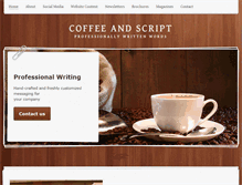 Tablet Screenshot of coffeeandscript.com